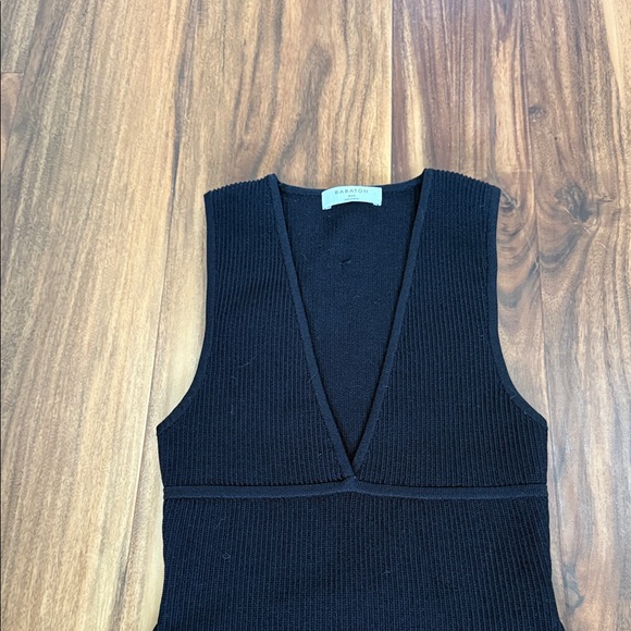 Aritzia Black V-Neck Midi Dress - Picture 2 of 2